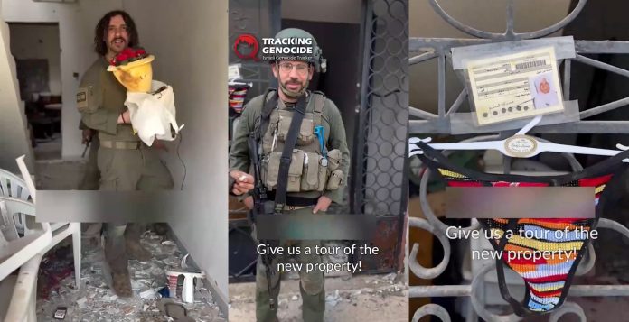 يُظهر المقطع الأول، المنشور بتاريخ 17 آذار/مارس 2026، مشاهد يُزعم أنها توثّق دخول عناصر عسكرية إلى منازل مدنيين، والتجول داخلها، والعبث بمحتوياتها وتصوير ذلك من الداخل.